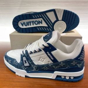 LOUI_S VUITTON LV TRAINER SNEAKERS IN MONOGRAM DENIM FIX 