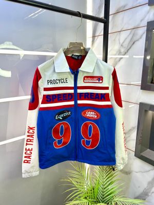 Nik e Imported White Back Printed Super Premium Jacket F3381-W1