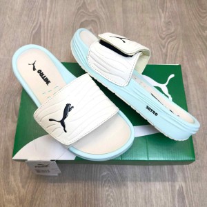 Pum.a Nitrocat V Adjust Comfort Premium Beige Blue-Ivory Glow Slides