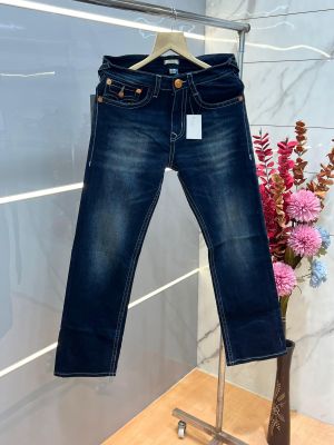True Religio n Blue Shade Boot cut Premium Imported Stretchable lycra fabric Denim with back flap pocket Design 3843 