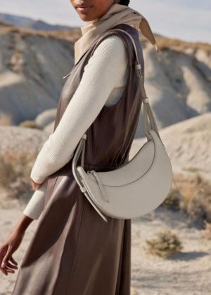 Polene Numero Dix Leather Shoulder Bag With Box And Dust Bag (White-LW6521)