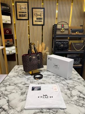 Coac_h Mollie Tote Bag With Box And Dust Bag (Coffee)