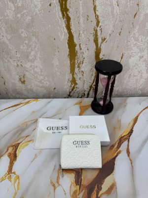 Guess Zipper Wallet With Box And Dust Bag (White-GXD003)