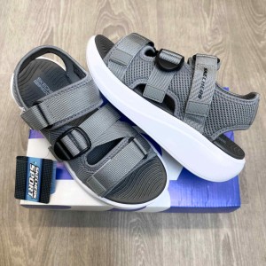 Skecher.s Go Recover Adjustable Straps Grey White Sports Sandal