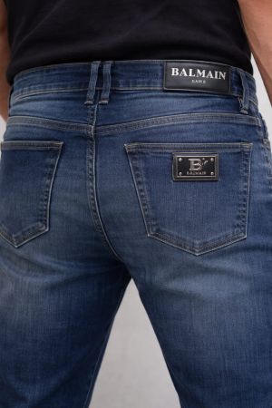 Balmai n Paris blue Shade Boot Cut  Premium Imported Stretchable Lycra Fabric Denim with Back Metal Design 3842