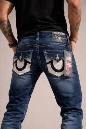 True Religio n Green Shade Boot cut Premium Imported Stretchable lycra fabric Denim with back flap pocket Design 3844
