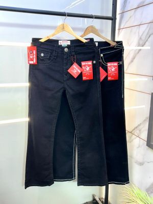 True Religion Imported Black Super Premium Denim With Brand Box Packing And Carry Bag F3422-B1