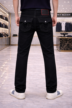 True Religion Imported Black Super Premium Denim With Brand Box Packing And Carry Bag F3422-B2