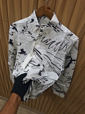 printed Relaxed fit shirts white 