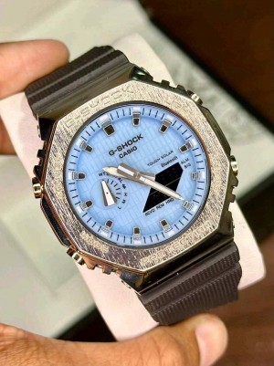 G SHOCK METAL BLUE SILVER
