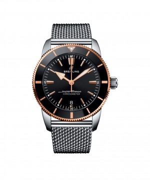 Breitlin g Superocean Heritage Silver Black Rose Gold Premium Automatic