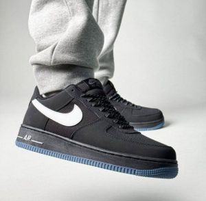 Nik_e AirForce 1 Black Reflective Swoosh 658 Fix
