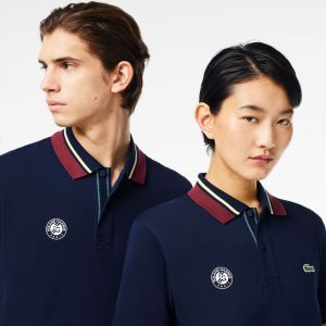 Lacost e Navy Premium Cotton Pique fabric Polo Tshirt with Collar Design and Embroidered Logo 3533