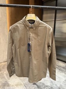 RALP_h LAUREN GREY BROWN PREMIUM QUALITY OXFORT SHIRT
