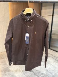RALP_h LAUREN DARK BROWN PREMIUM QUALITY OXFORT SHIRT