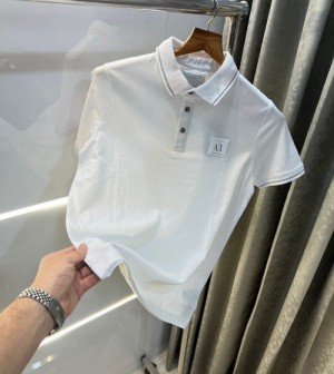 Arman i Exchange White Patch Logo Premium Polo T Shirt