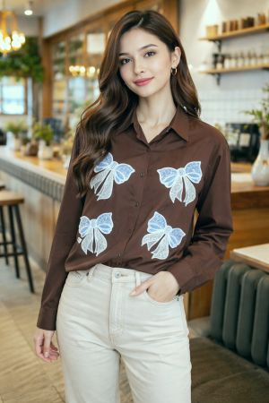 DIO LOGO SHIRT BROWN S123-BR