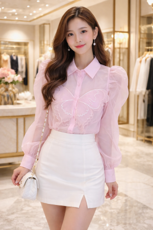 AX BUTTERFLY SHIRTS PINK SB120