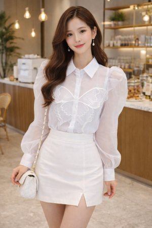 AX BUTTERFLY SHIRTS WHITE