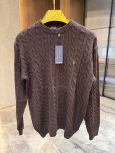 Ralp_h Laure n Dark Brown Knitted Woolen pullover