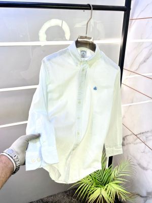 Brooks Brothers White Oxford Lycra Premium Shirts F3301-WH