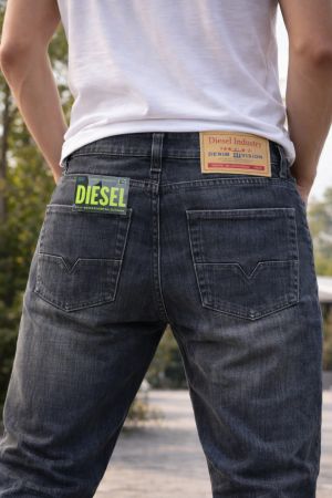 Diese l Blue Shade Boot Cut Premium Imported Stretchable Lycra Fabric Denim 3754