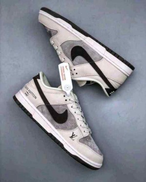 Nikee SB Dunk Low X Louiss Vuitton Gray 441