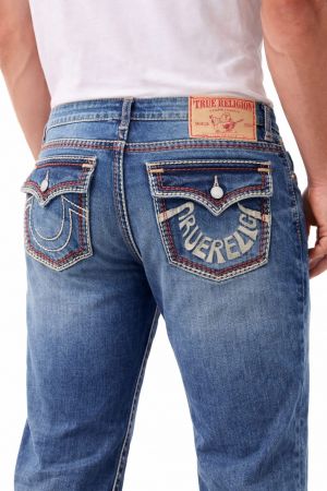 True Religio n Dark Shade Straight fit Premium Imported Stretchable Lycra Fabric Denim with Back Flap pocket Design 3624