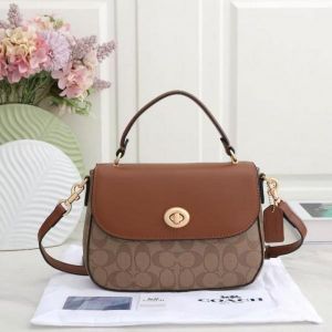 Coac_h Marlie Top Handle Satchel In Signature Canvas With box 607
