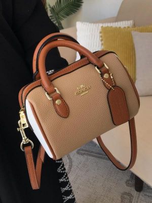 COAC_H Rowan Logo Leather Small Satchel with box 726