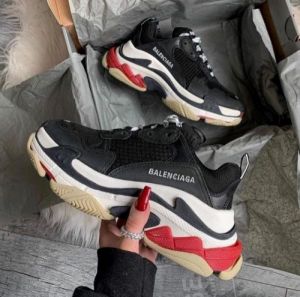 Balenciag_a Tripe S Black White Red Fix