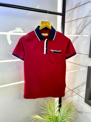 Gucc i Red Premium Collar Neck Polo T-shirt F2952-RE
