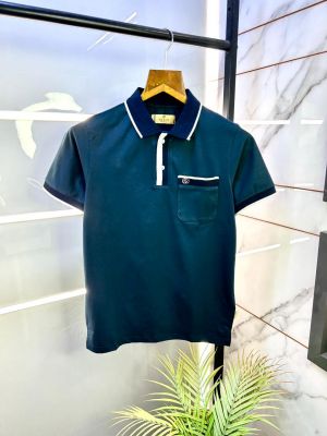 Gucc i Green Premium Collar Neck Polo T-shirt F2952-GR