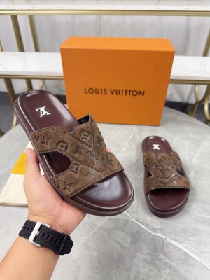 LOUI.S VUITTON OASIS MULE PREMIUM SLIDE BROWN 002