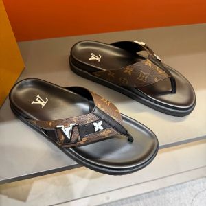 LOUI.S VUITTON MONOGRAM PREMIUM SLIPPER BROWN 007