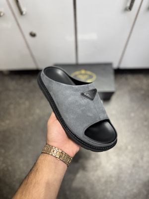 PRAD.A SUEDE PREMIUM SLIDE GREY