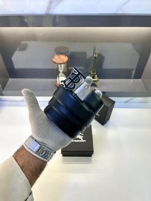 Burberr_y Silver Glossy Reversible Belt Fa 416