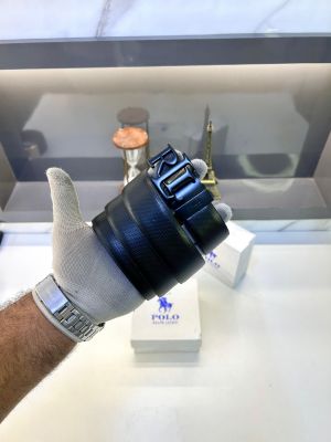 Pol_o Full Black Reversible Belt Fa 418