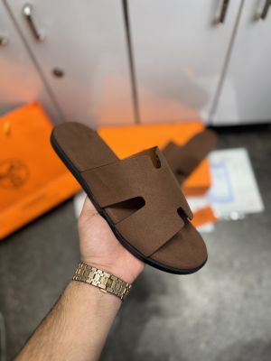 HERME.S IZMIR ITALIAN SLIDE TAN SUEDE 021