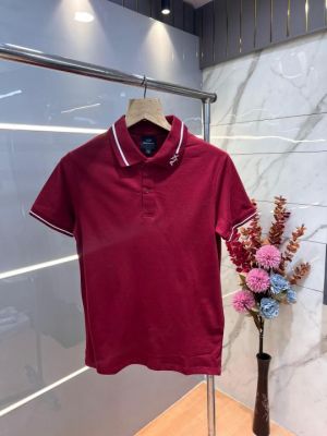 Arman i Exchange Red Premium Cotton Lycra Pique fabric Polo Tshirt with Collar and Sleeves Design 3163