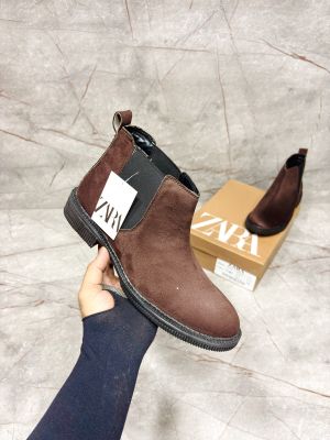 _ZARA_SUEDE_LEATHER_CHELSEA_BOOT_BROWN