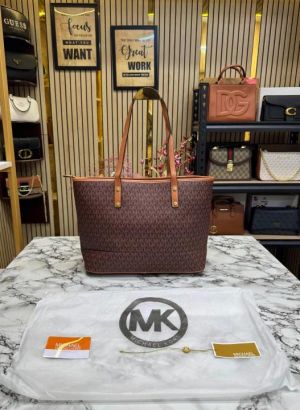 Michael_Kors Carter Tote Bag With Dust Bag Including Card (Brown) (V-21004)