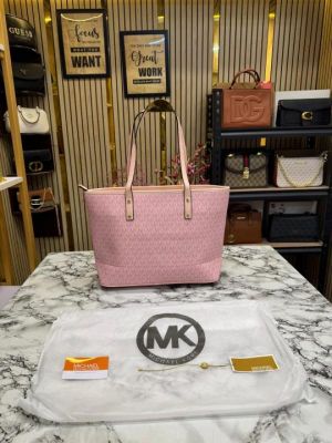 Michael_Kors Carter Tote Bag With Dust Bag Including Card (Pink) (V-21004)