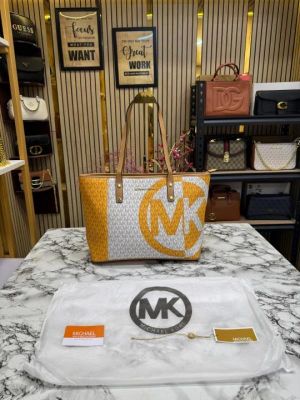 Michael_Kors Carter Tote Bag With Dust Bag Including Card (Yellow) (V-21004)