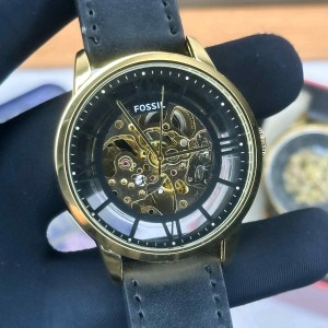 FOSSIL_ TOWNSMAN AUTOMATIC SKELETON GOLD BLACK