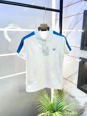 Fred Perry White Polo Premium Collar Neck T-shirt F3462-WH