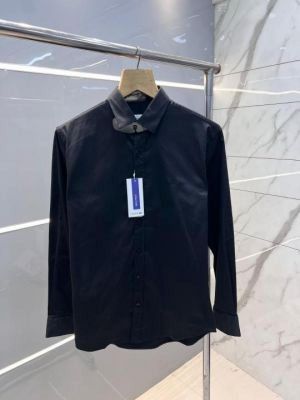 Lacost e Black Premium Shirt 100% Cotton Lycra With custom Branded Button Tagging And Brand Poly Bag 2855