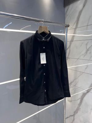 Calvin Klei n Black Imported Premium Shirt Cotton Lycra With Embroidered Logo and custom Branded Button Tagging And Brand Poly Bag 2968