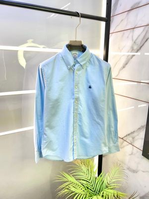 Brooks Brothers Sky Oxford Lycra Premium Shirts F3301-SK