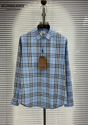 Burberr y Premium Checks Shirt With custom Branded Button Tagging And Brand Packing 3799